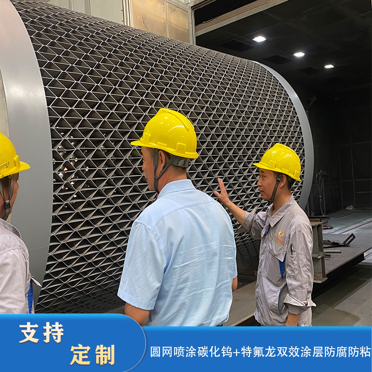 Tungsten carbide Teflon coating for round mesh