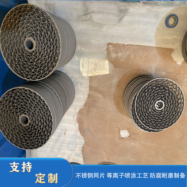 Thermal spraying processing of workpiece surface treatment mesh