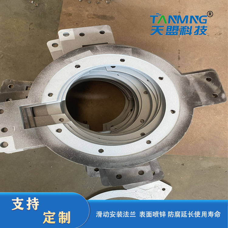 The surface of the flange is repaired by hot-dip galvanizing to enhance anti-corrosion, wear resistance and extend service life