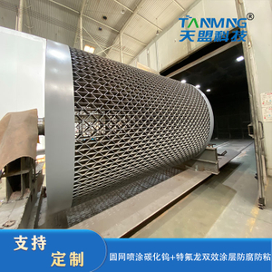 Tungsten carbide Teflon coating for round mesh